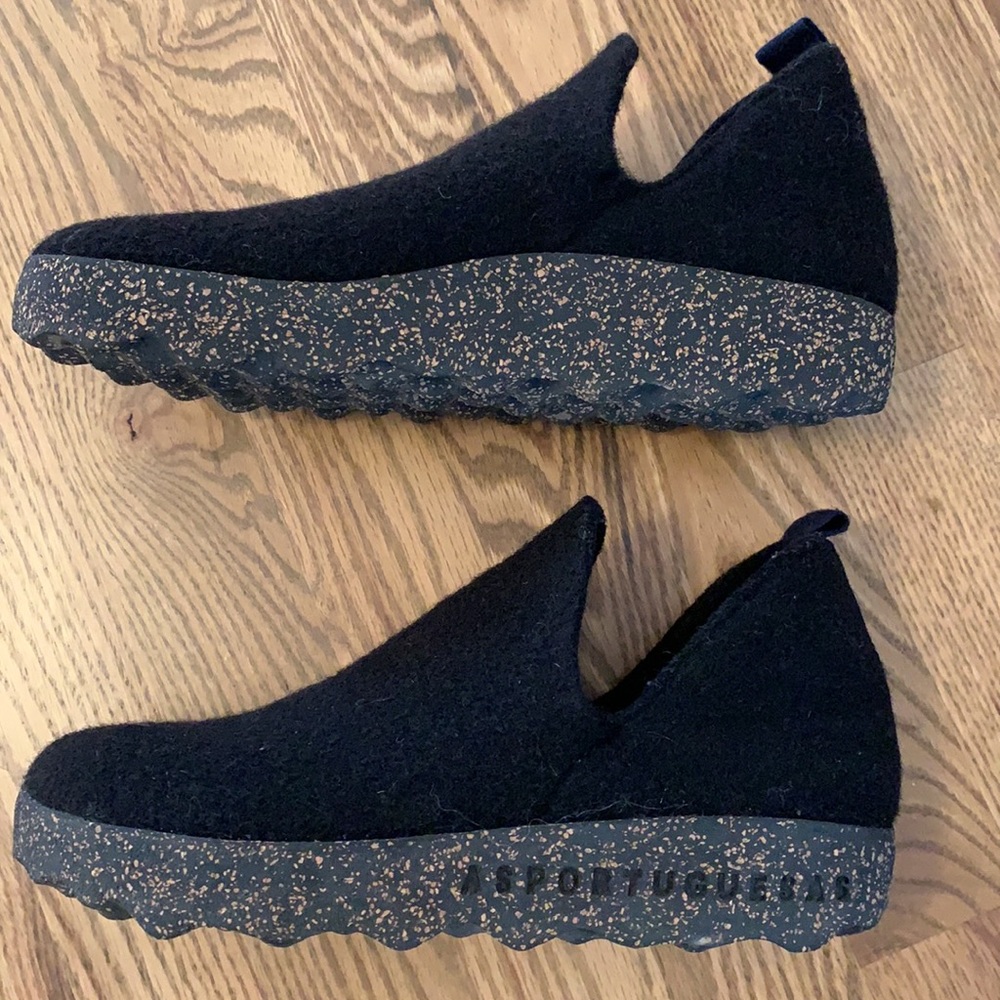 NEW Asportuguesas Black City Slipper Slip On Shoe Size 37